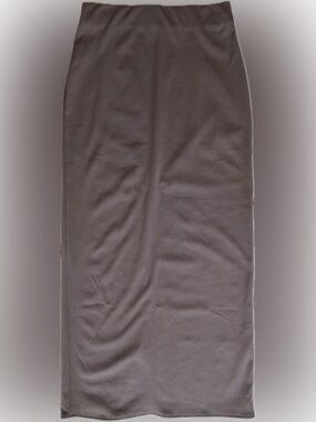 ZARA Chocolate Brown Midi Skirt Size M | Minimalist Straight Skirt With Slit